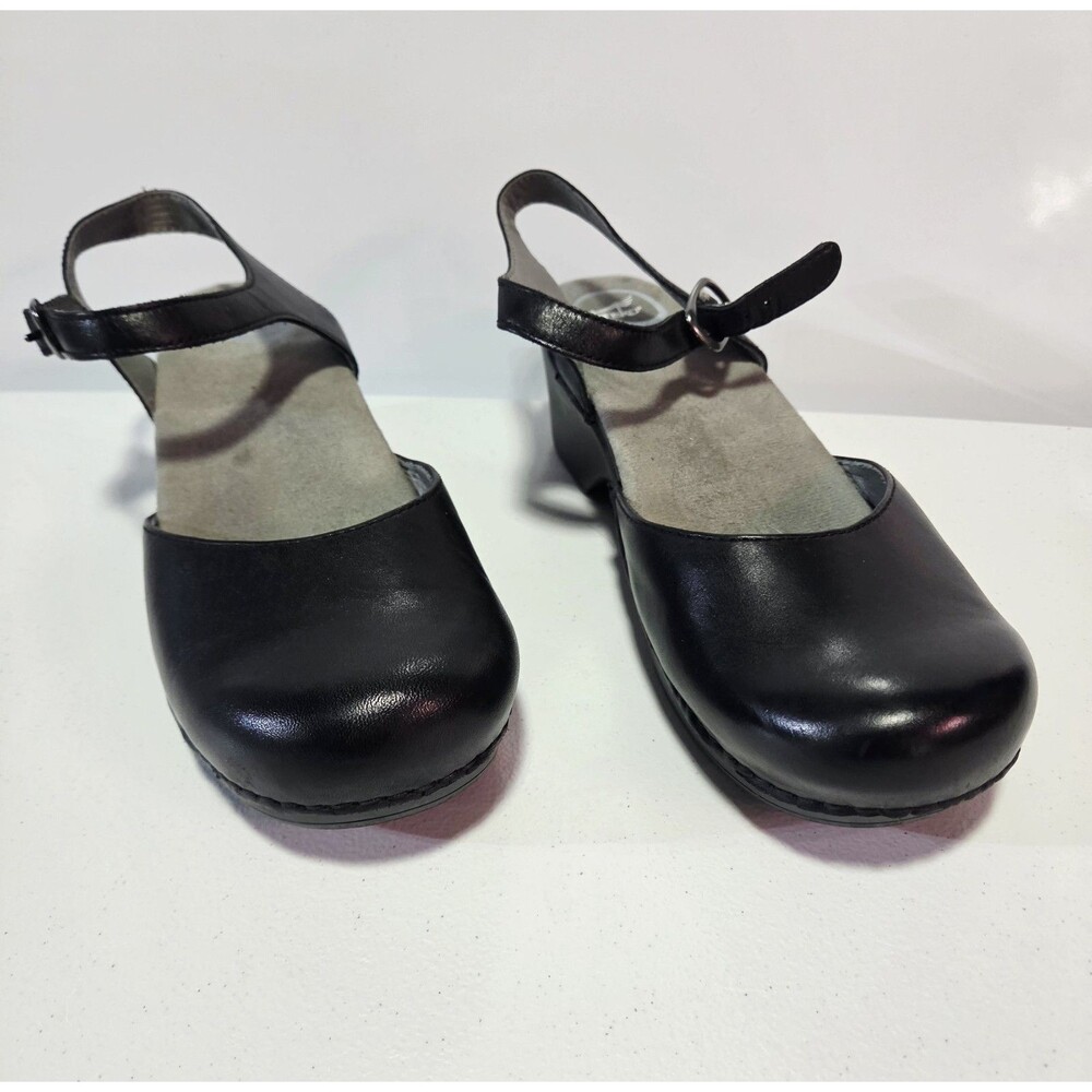 Dansko Sam Mary Jane Closed Toe Sandals Black Leather EU41 US 10.5-11 - Picture 3 of 7